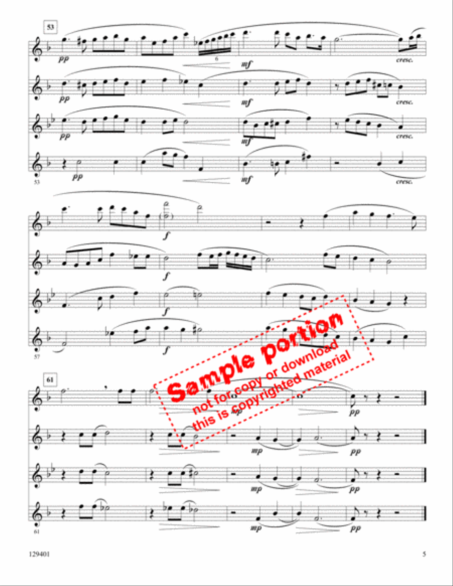 What A Friend What A Friend Saxophone Quartet scores gallery preview page 4