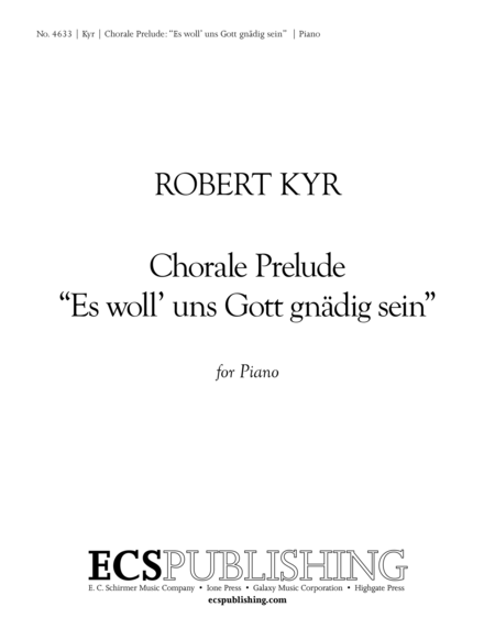 Chorale Prelude: Es woll