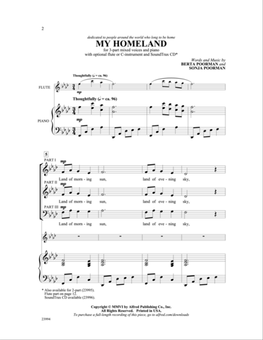 My Homeland 3-Part scores gallery preview page 2