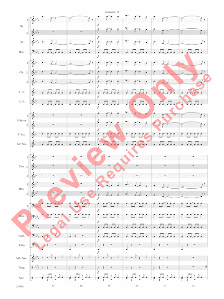 The Magnificent Seven Concert Band scores gallery preview page 15