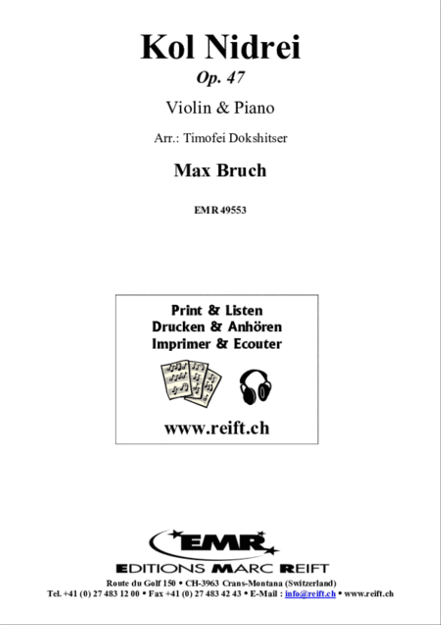 Kol Nidrei Violin Solo scores gallery preview page 2