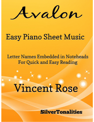 Book cover for Avalon Easy Piano Sheet Music