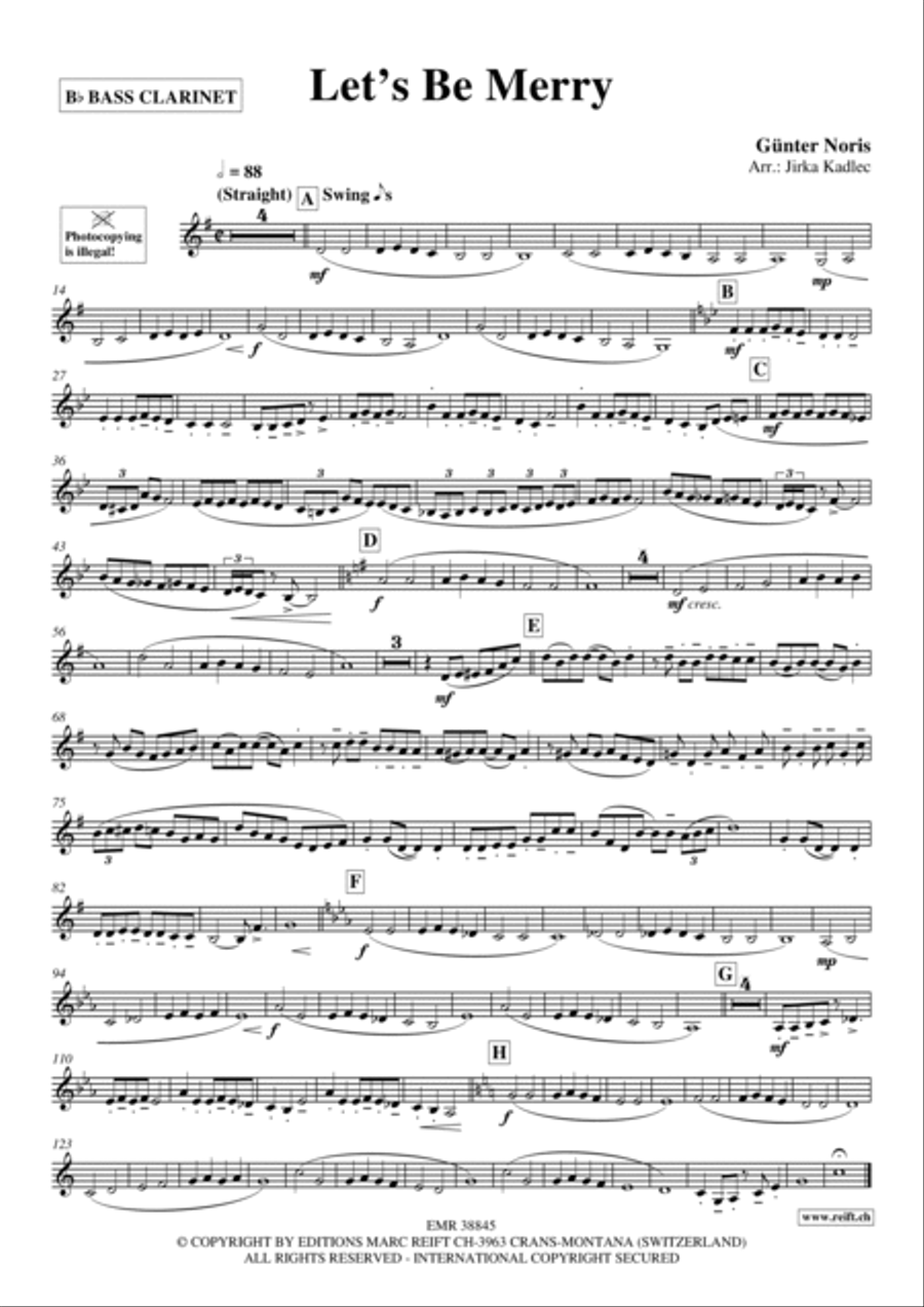 Let's Be Merry Bass Clarinet scores gallery preview page 2