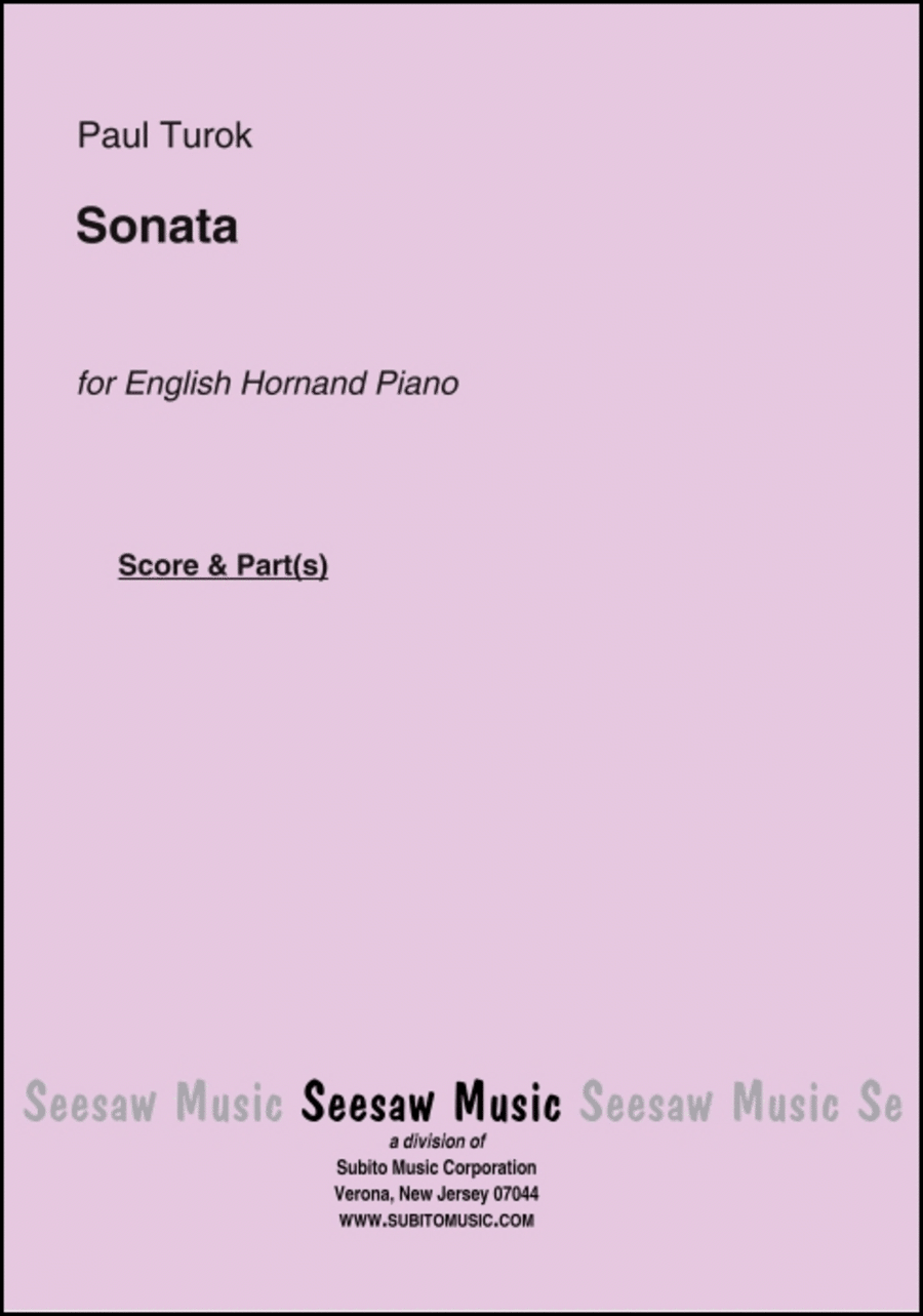 Sonata English Horn scores gallery preview page 1
