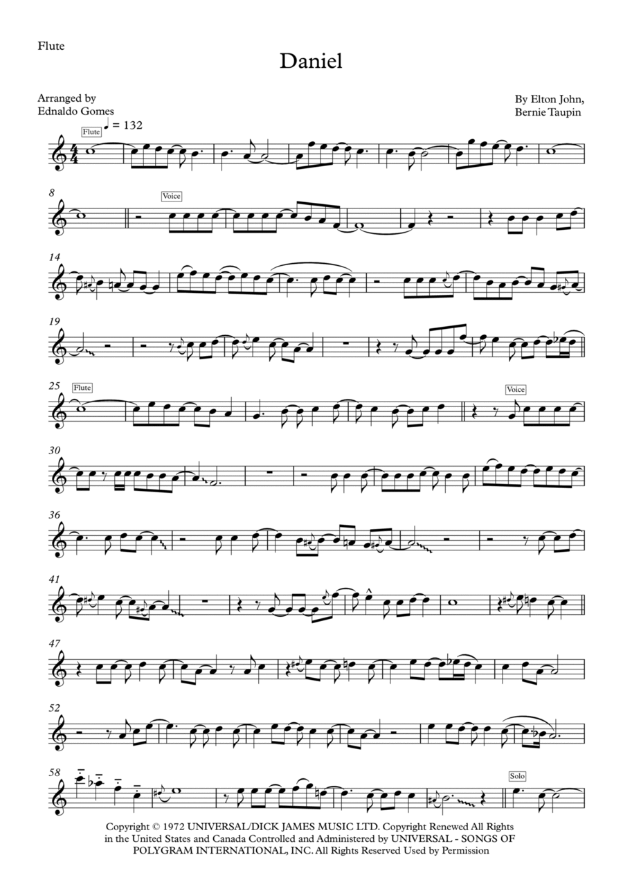 Daniel Flute Solo scores gallery preview page 1