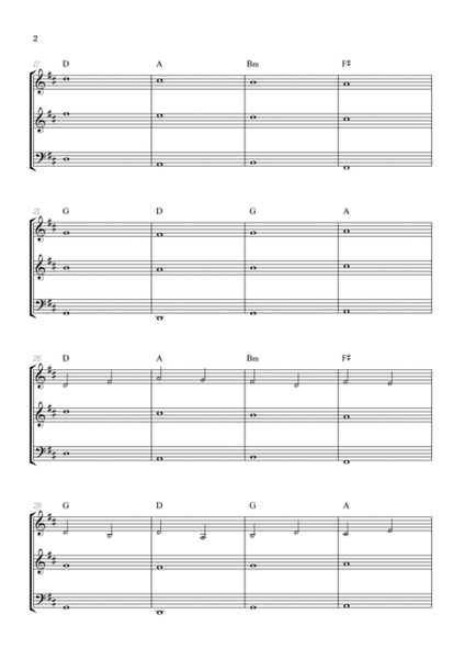 Pachelbel Canon in D • strings trio sheet music • violin, violin & cello [chords] image number null