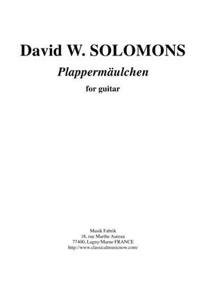 David Warin Solomons: Plappermäulchen for solo guitar