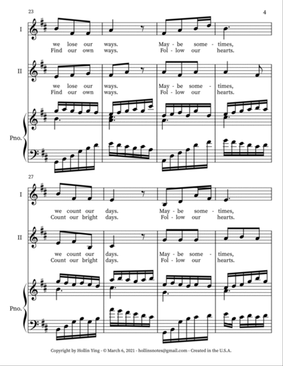 The Flow of Life Choir scores gallery preview page 4