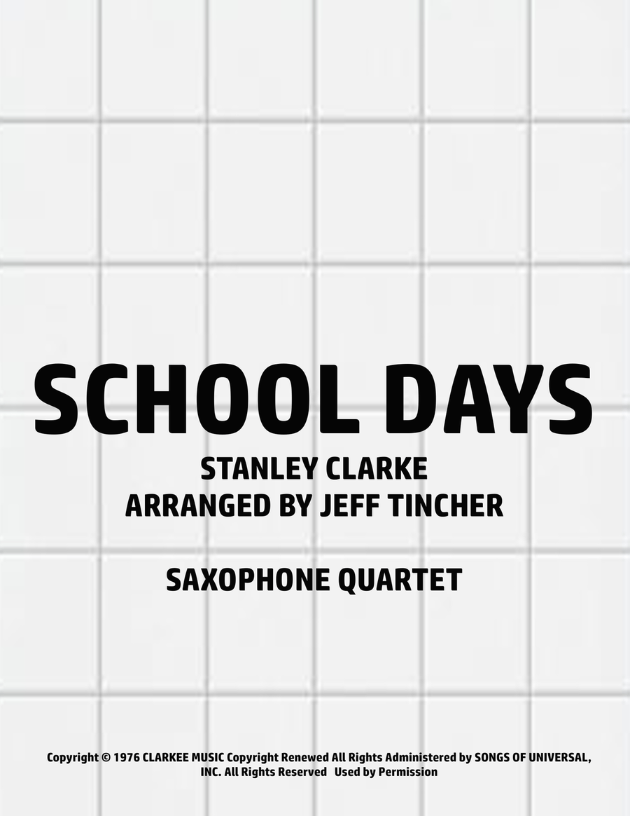 School Days Woodwind Quartet scores gallery preview page 1