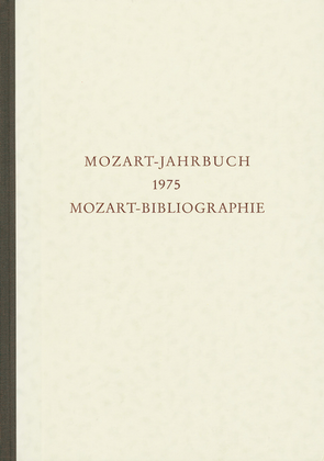 Mozart-Jahrbuch 1975