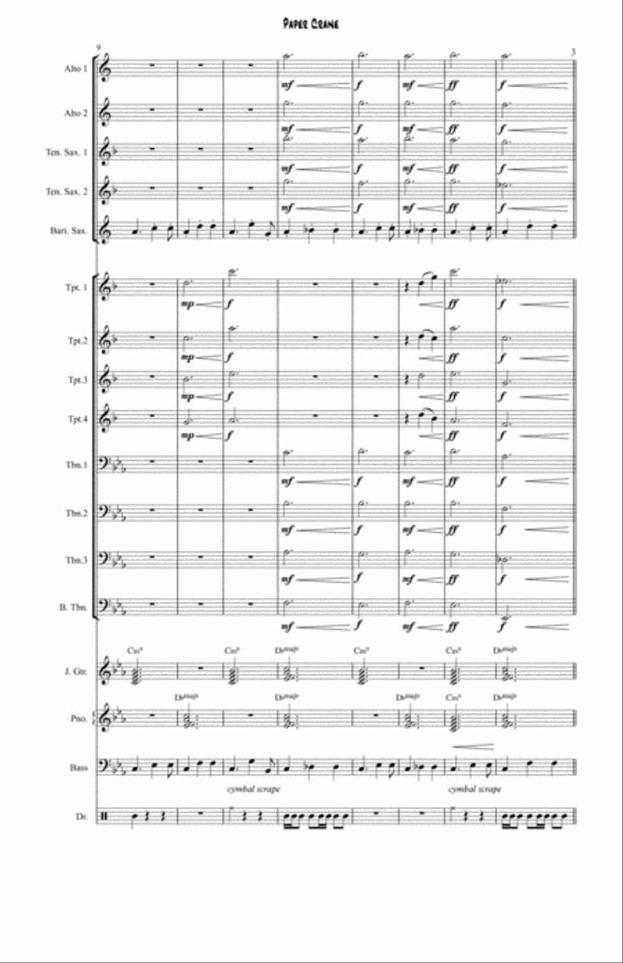 Paper Crane Paper Crane Jazz Ensemble scores gallery preview page 3