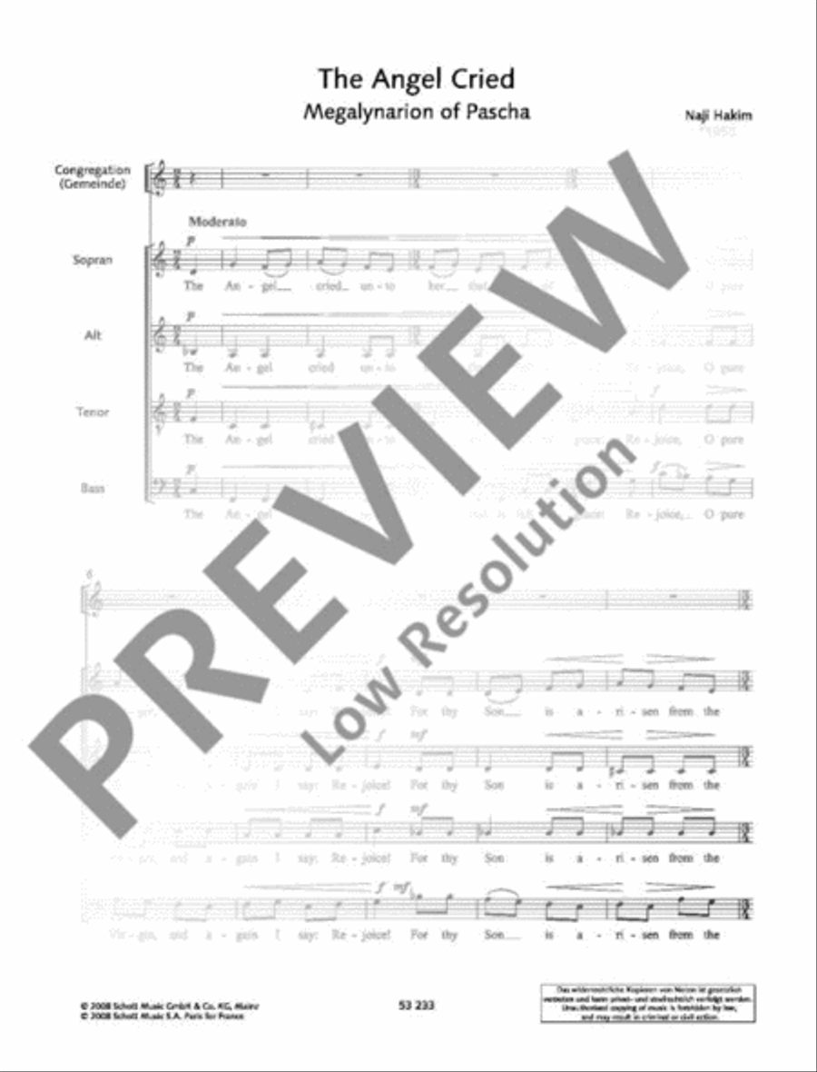 The Angel Cried 4-Part scores gallery preview page 5