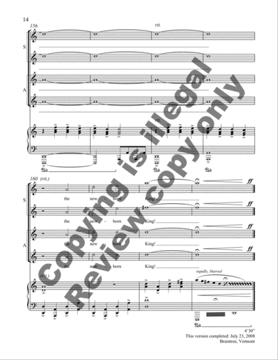 Appalachian Carols: 1. Wondrous Love SSAA scores gallery preview page 14