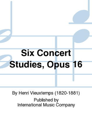 Book cover for Six Concert Studies, Opus 16