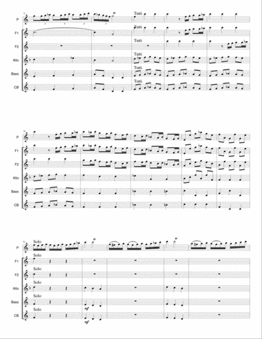 A. Vivaldi Flautino Concerto RV443 Woodwind Ensemble scores gallery preview page 6