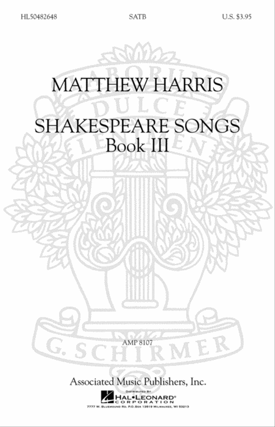 Shakespeare Songs, Book III 4-Part scores gallery preview page 1