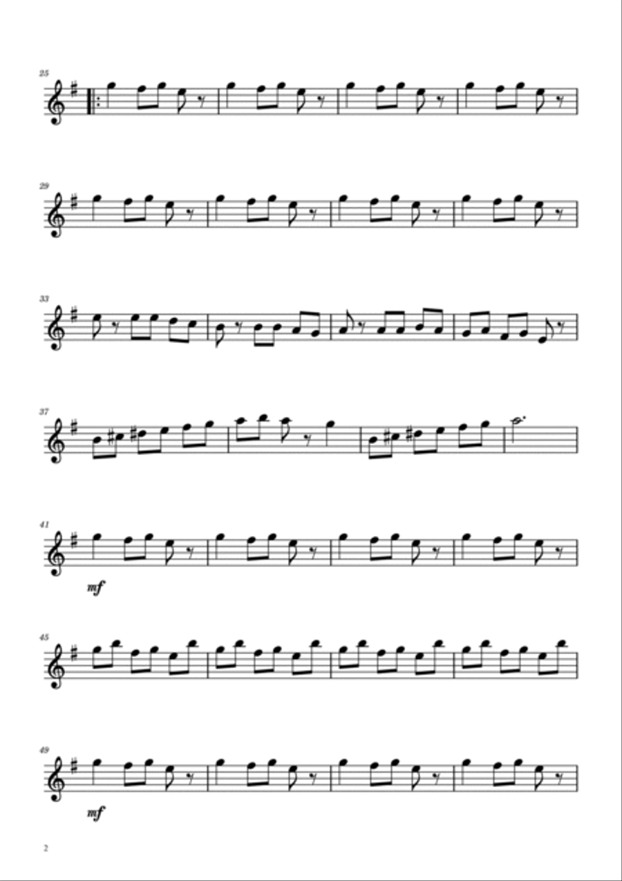 Carol of the Bells - Clarinet Duet Clarinet Duet scores gallery preview page 5