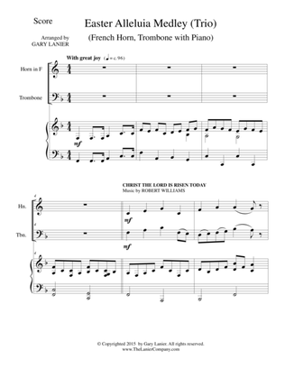 Book cover for EASTER ALLELUIA MEDLEY (Trio – French Horn, Trombone/Piano) Score and Parts