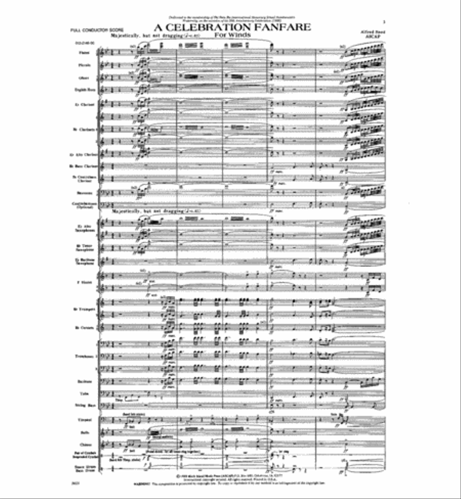 A Celebration Fanfare Concert Band scores gallery preview page 2