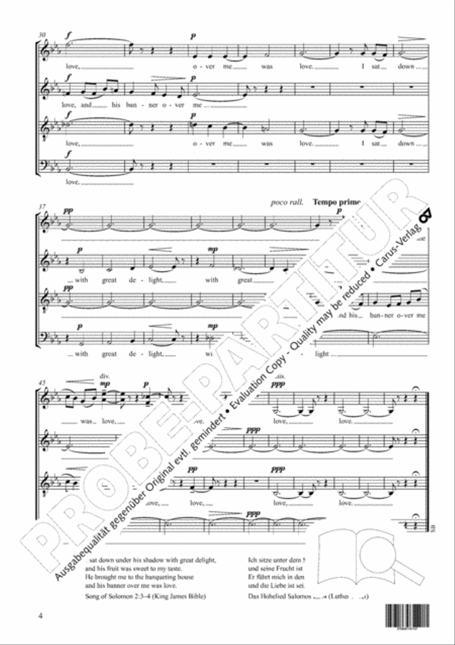I sat down under his shadow 4-Part scores gallery preview page 5