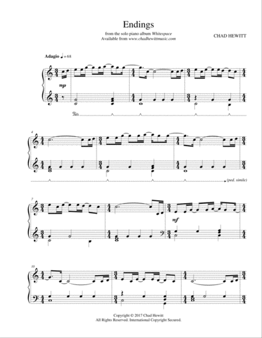 Endings Piano Method scores gallery preview page 1