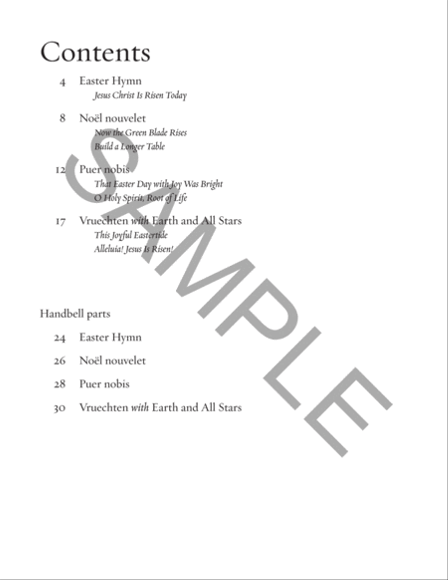 Four by Four Easter: Easter Hymns for Piano and Four Ringers Handbell Choir scores gallery preview page 2