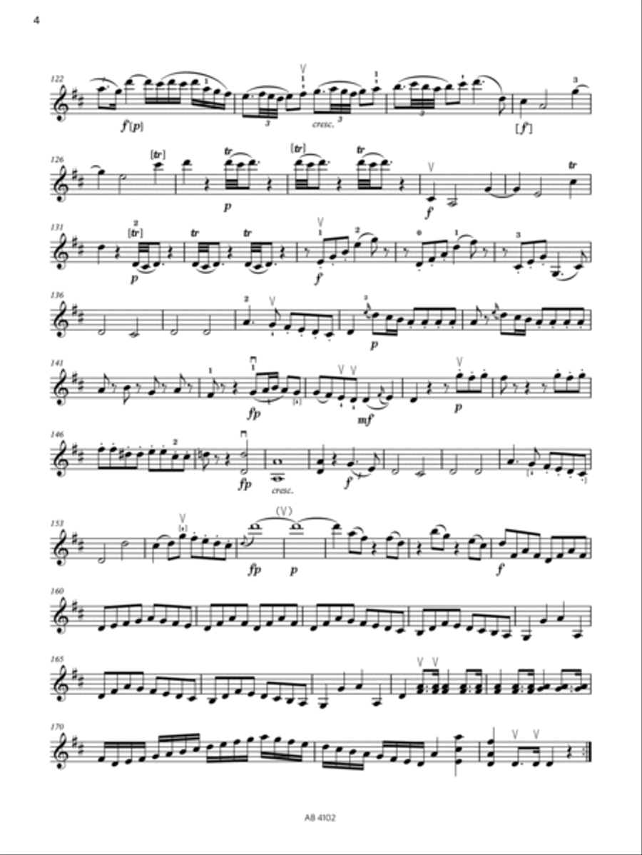 Allegro con spirito (Grade 8, A2, from the ABRSM Violin Syllabus from 2024) Violin Solo scores gallery preview page 4