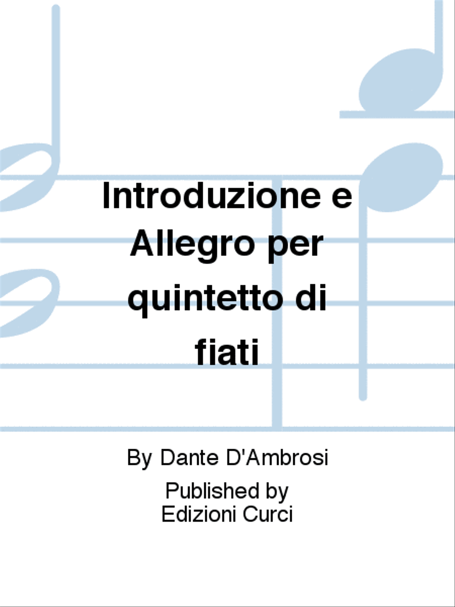Introduzione e Allegro per quintetto di fiati School and Community scores gallery preview page 1