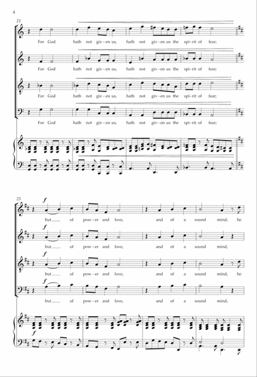 The light of the world from Every purpose under the heaven 4-Part scores gallery preview page 4