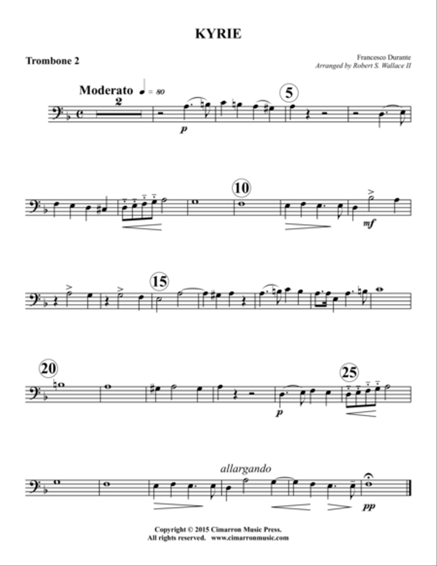 Kyrie Trombone Quartet scores gallery preview page 3