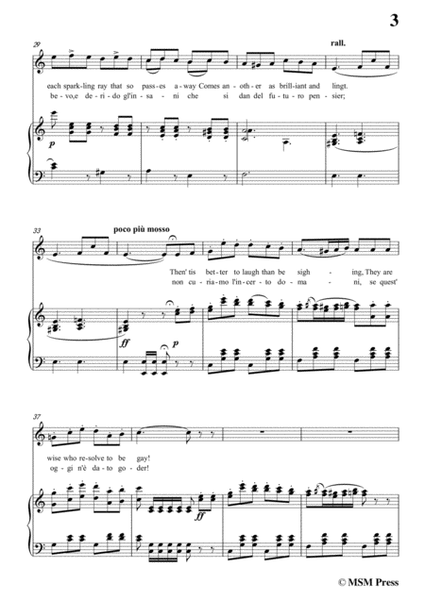Donizetti-Il segreto per esser felici,from 'Lucrezia Borgia',in C Major,for Voice and Piano image number null