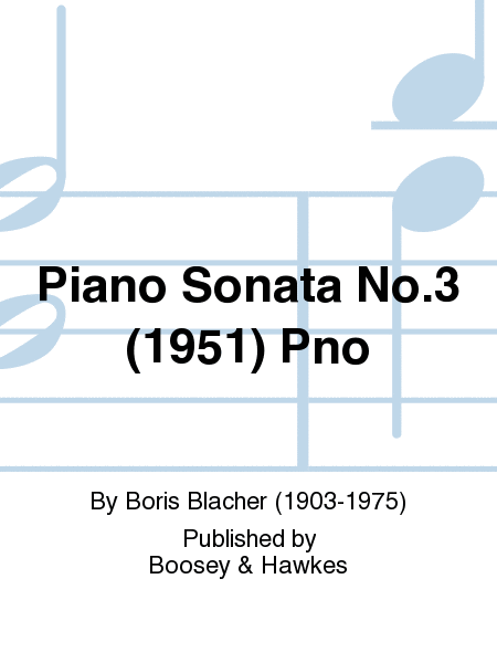 Piano Sonata No.3 (1951) Pno