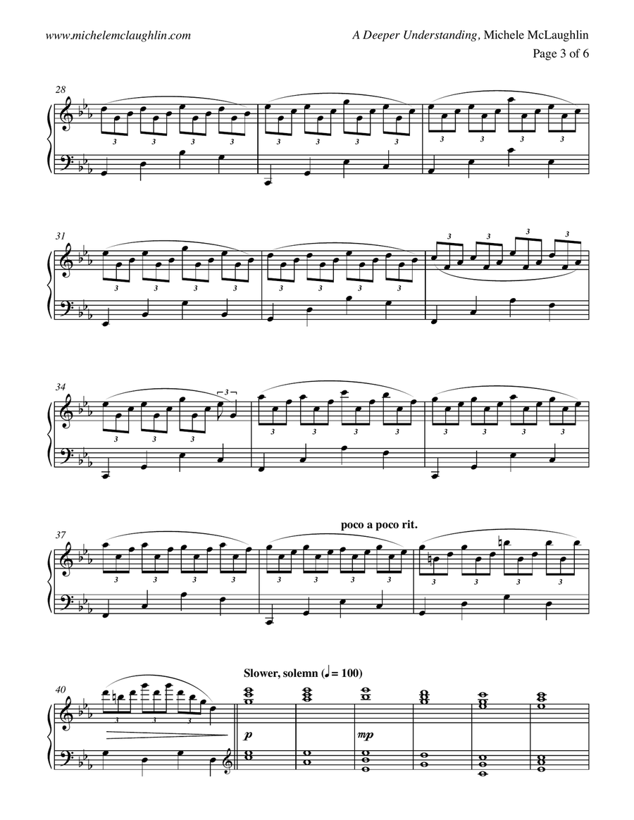 A Deeper Understanding Piano Solo scores gallery preview page 3