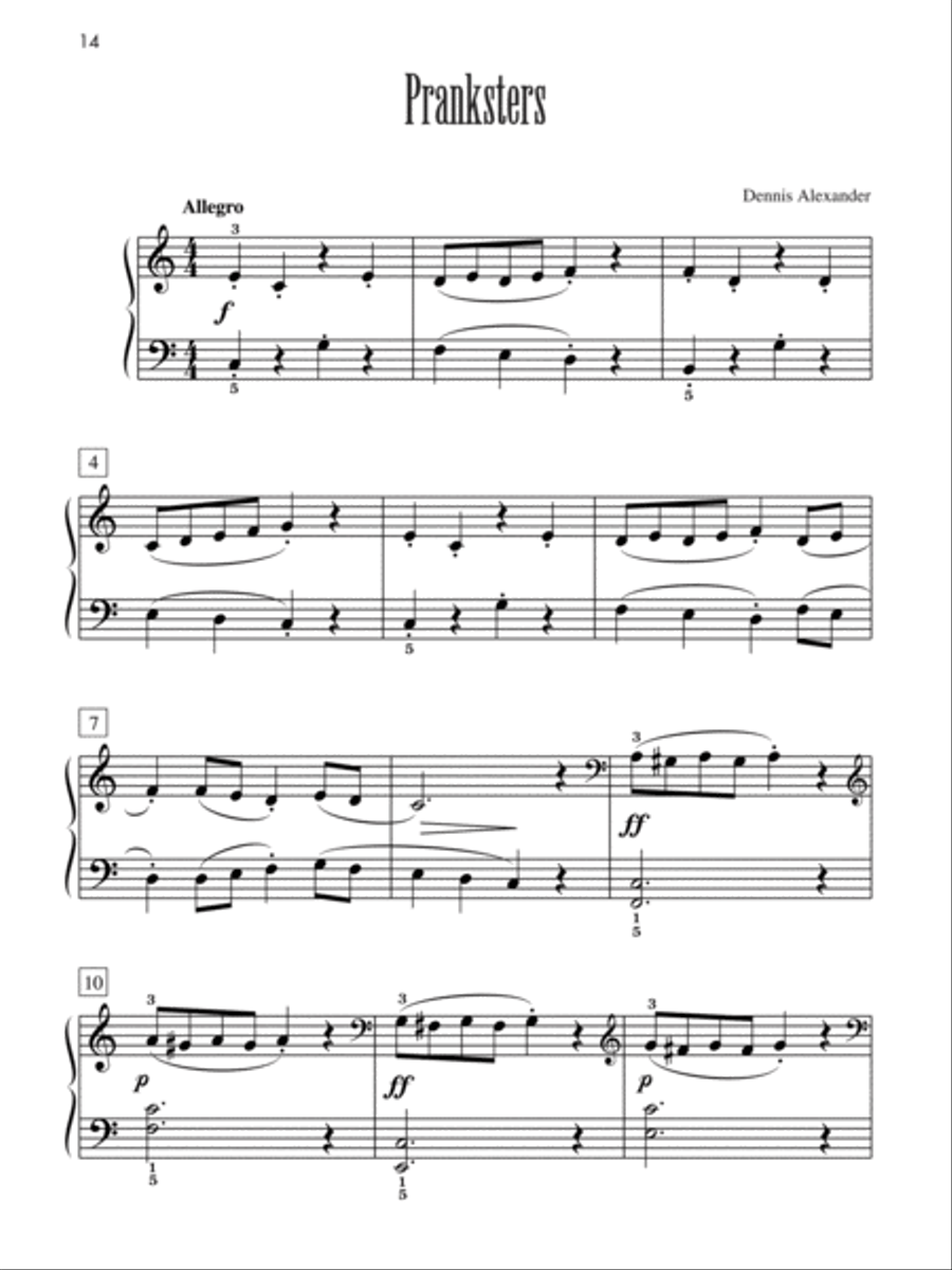 The Best of Dennis Alexander, Book 1 Easy Piano scores gallery preview page 6