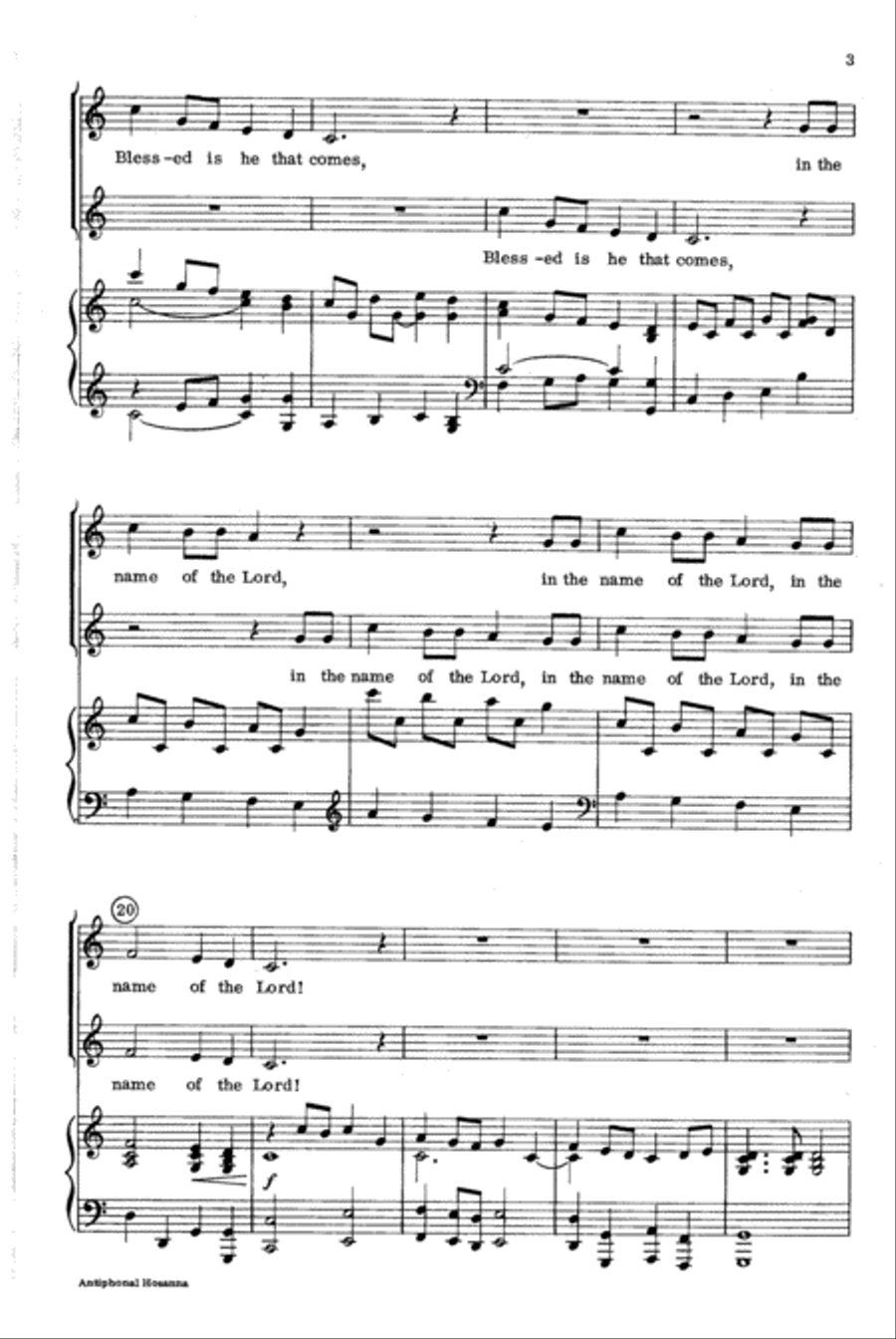Antiphonal Hosanna