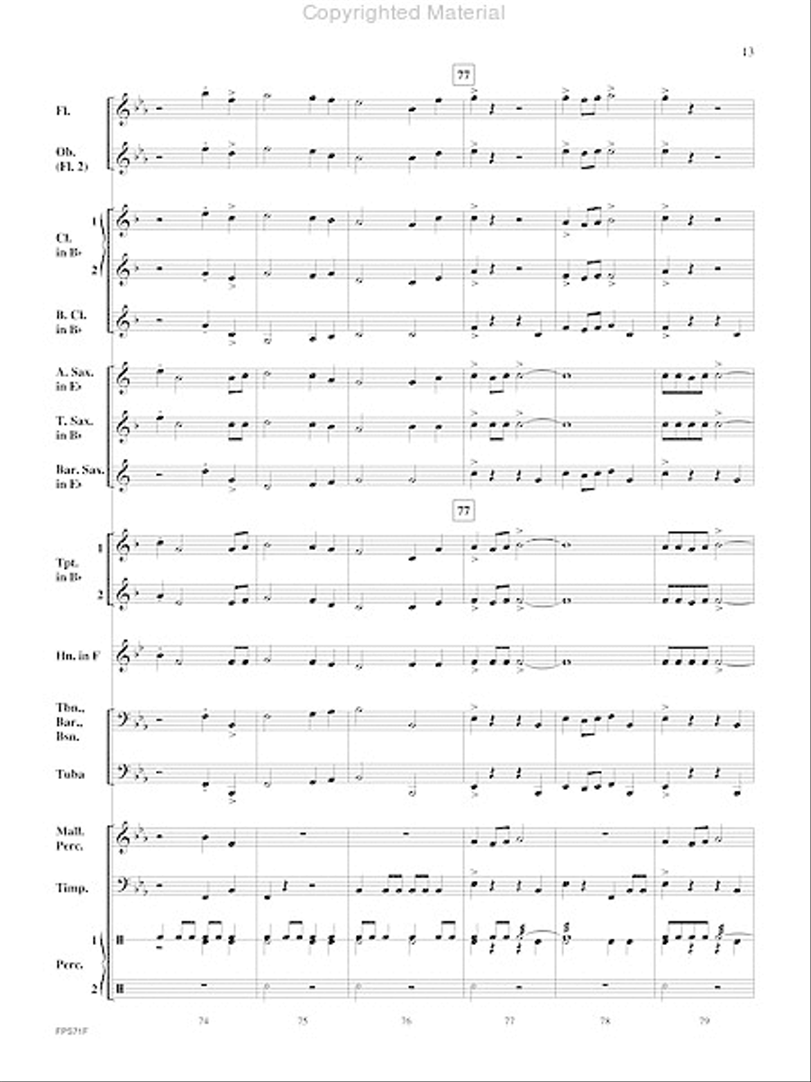 The Pursuit of Knowledge Concert Band scores gallery preview page 14