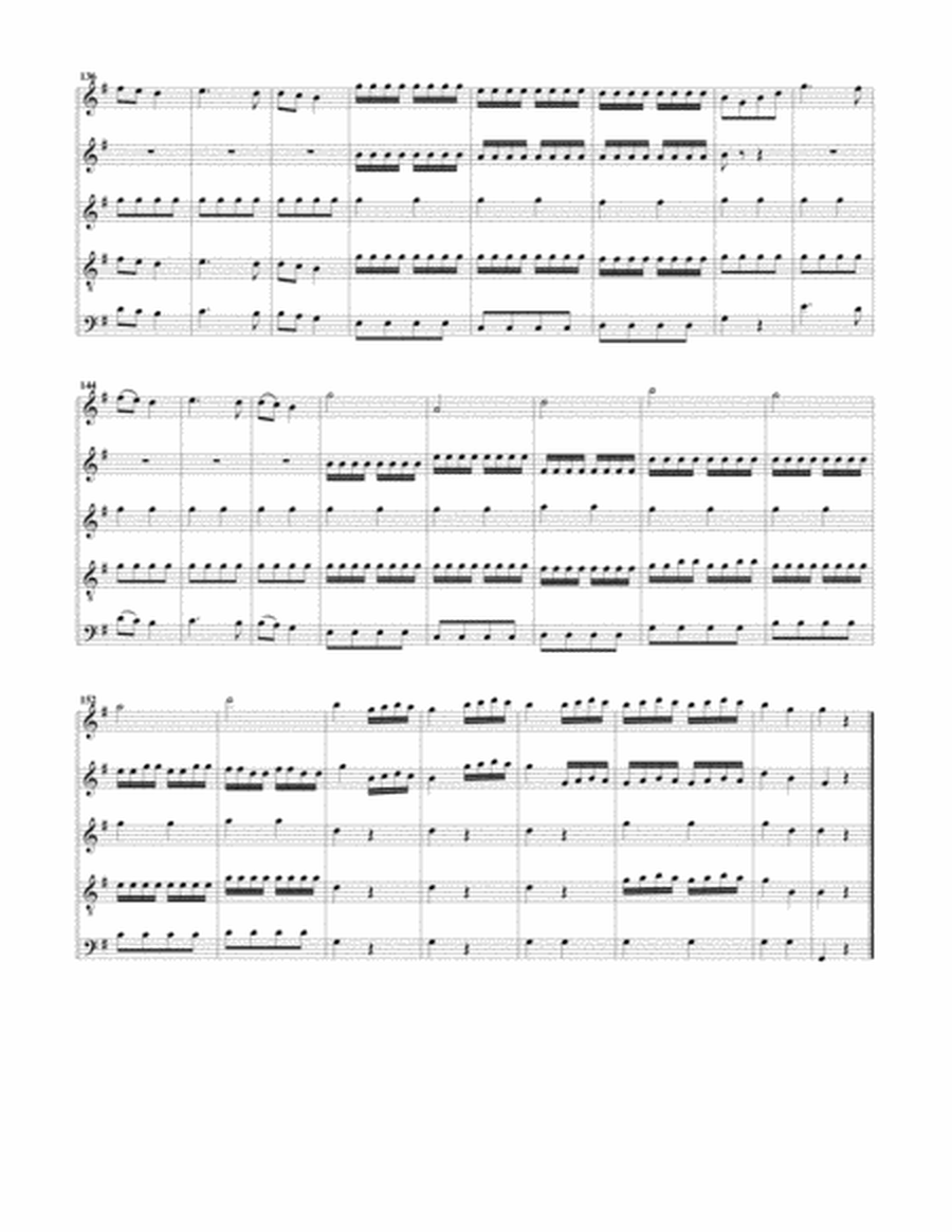Allelujah from Exsultate, jubilate, KV 165 (arrangement for 5 recorders)