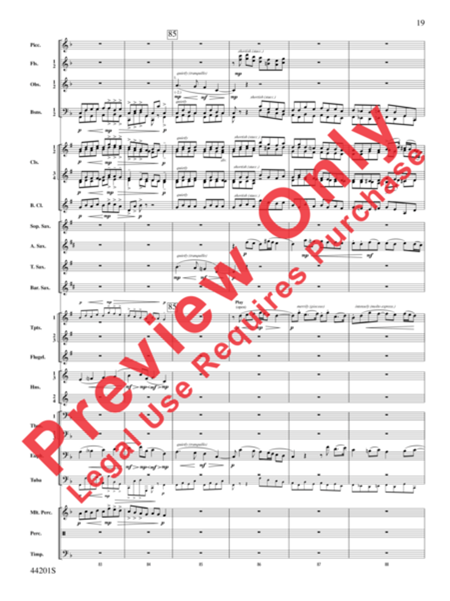 Handel in the Strand Concert Band scores gallery preview page 20