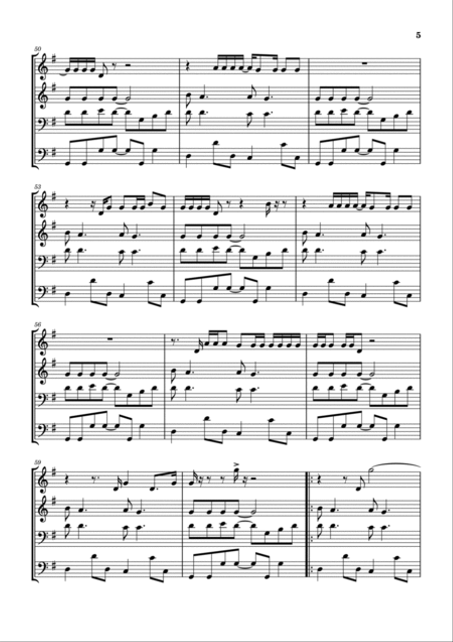 Werewolves Of London Brass Ensemble scores gallery preview page 6