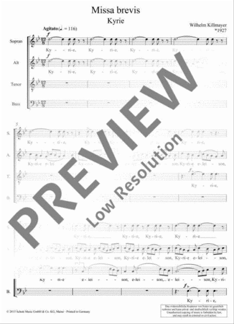 Missa brevis 4-Part scores gallery preview page 4
