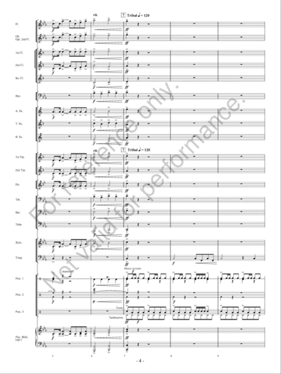 Red Earth Dances Concert Band scores gallery preview page 5