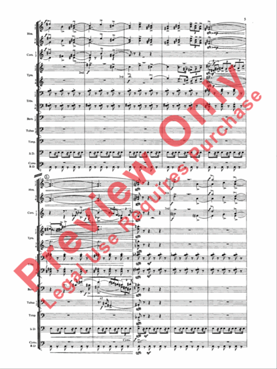 Symphony for Brass and Percussion (score only) Concert Band scores gallery preview page 8