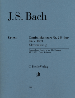 Book cover for Harpsichord Concerto NO. 2 E Major BWV 1053