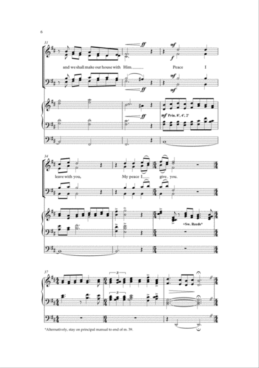 Peace I leave with you 4-Part scores gallery preview page 2