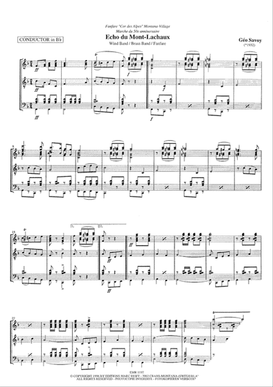 Echo du Mont-Lachaux Brass Band scores gallery preview page 4