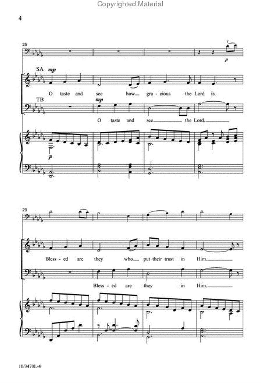 O Taste and See O Taste and See 4-Part scores gallery preview page 4