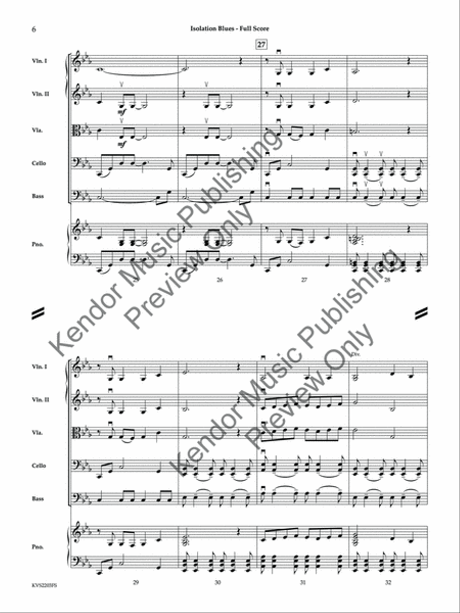 Isolation Blues String Orchestra scores gallery preview page 7