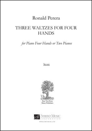 Book cover for Three Waltzes for Four Hands