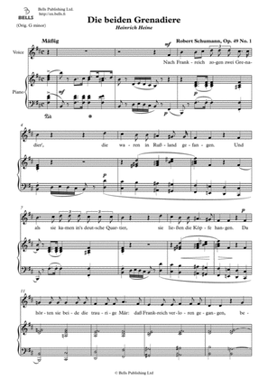 Die beiden Grenadiere, Op. 49 No. 1 (B minor)