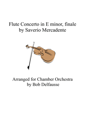 Book cover for Mercadente Concerto for Flute in E minor, finale, for chamber orchestra
